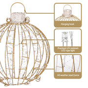 3 PCS Christmas Lights 360 LED Fairy Light Ball Decorations Jingle Jollys XMAS-MOT-BALL-WARM