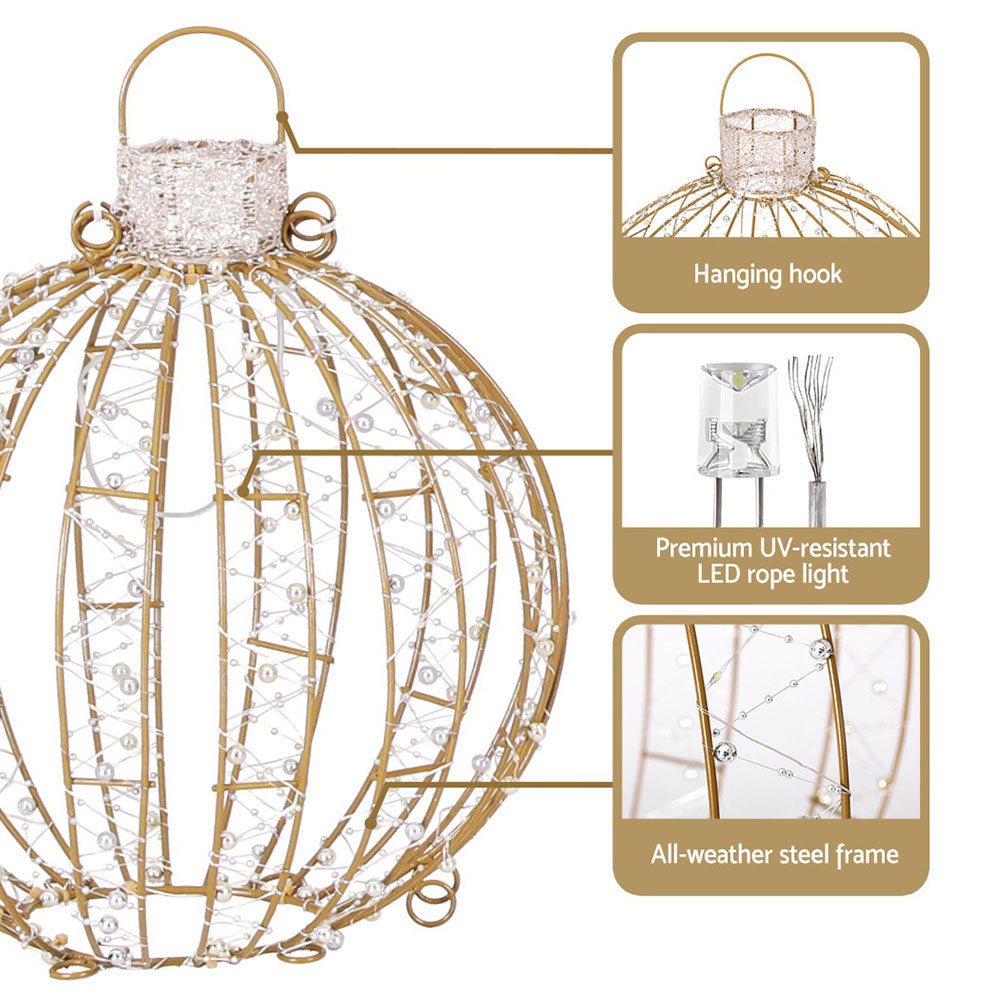 3 PCS Christmas Lights 360 LED Fairy Light Ball Decorations Jingle Jollys XMAS-MOT-BALL-WARM
