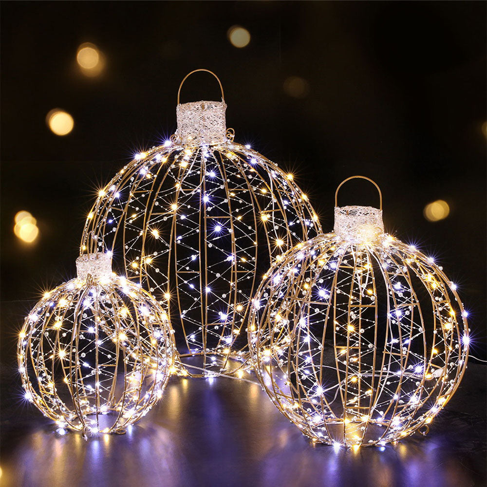 3 PCS Christmas Lights 360 LED Fairy Light Ball Decorations Jingle Jollys XMAS-MOT-BALL-WARM