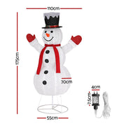 1.7M Christmas Lights 200 LED Fairy Light Snowman Decorations Jingle Jollys XMAS-MOT-C-SNOW-WH