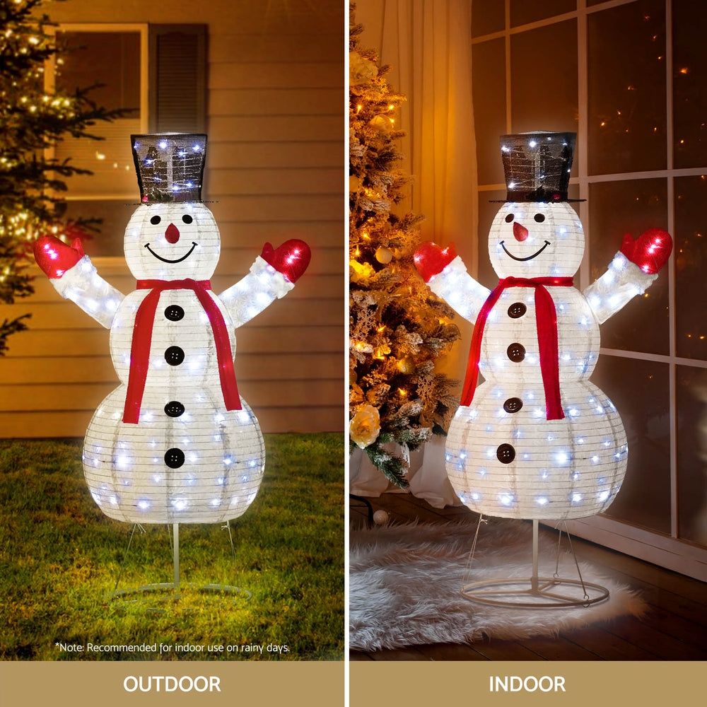 1.7M Christmas Lights 200 LED Fairy Light Snowman Decorations Jingle Jollys XMAS-MOT-C-SNOW-WH