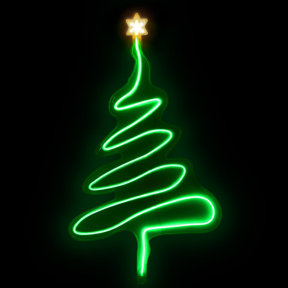 Jingle Jollys Christmas Lights 114cm Fairy Light Green Tree Decorations XMAS-MOT-C-TREE-GR