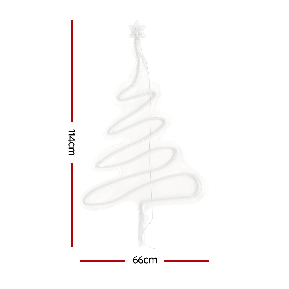 Jingle Jollys Christmas Lights 114cm Fairy Light Green Tree Decorations XMAS-MOT-C-TREE-GR