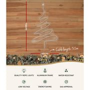 Jingle Jollys Christmas Lights 114cm Fairy Light Green Tree Decorations XMAS-MOT-C-TREE-GR