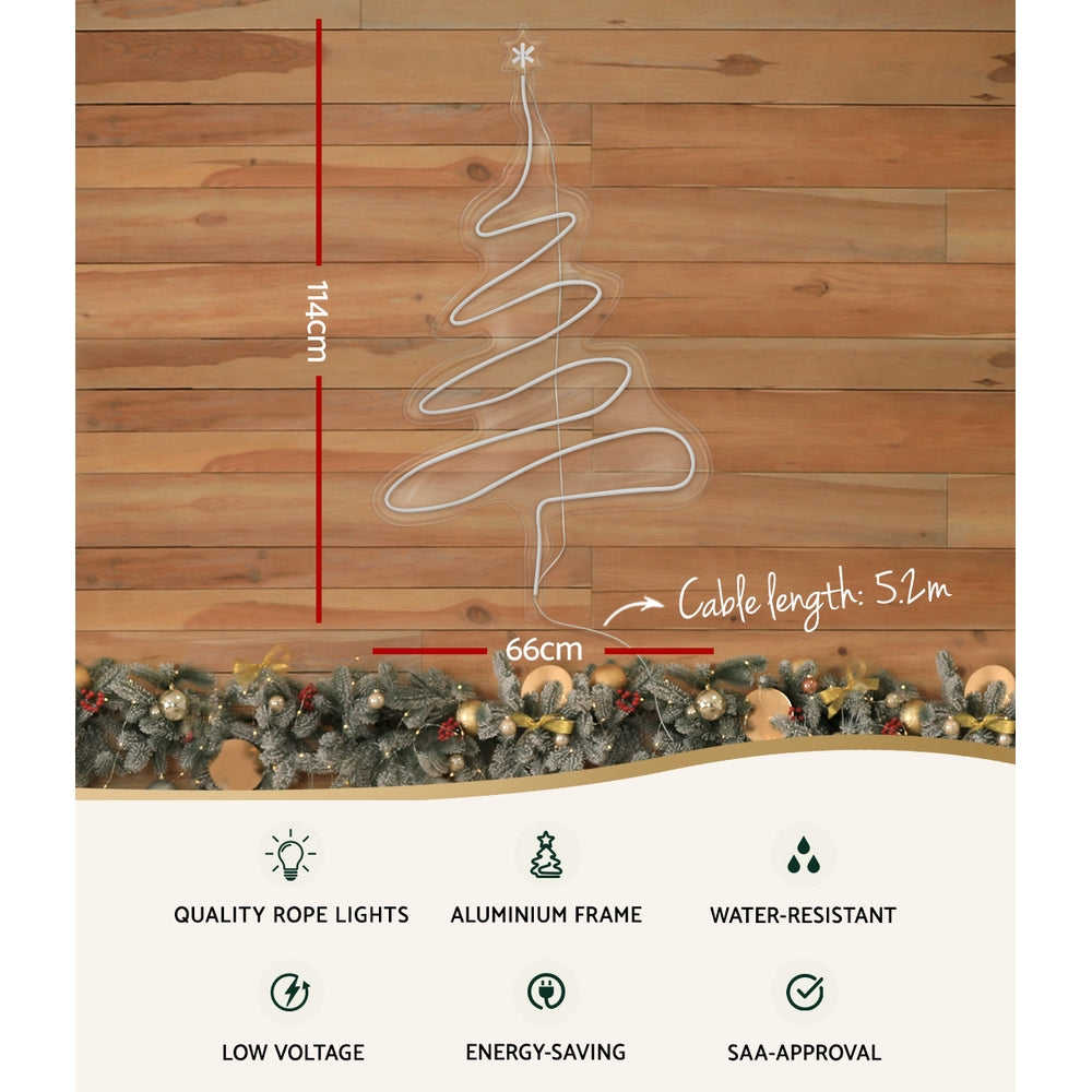 Jingle Jollys Christmas Lights 114cm Fairy Light Green Tree Decorations XMAS-MOT-C-TREE-GR