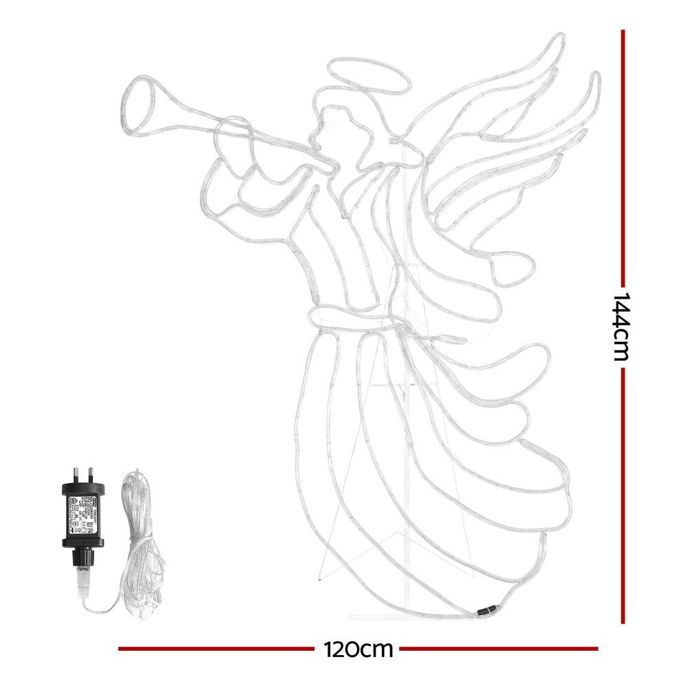 1.44M Christmas Lights Motif 504 LED Rope Light Outdoor Decoration Jingle Jollys XMAS-MOT-D-ANGEL-MC