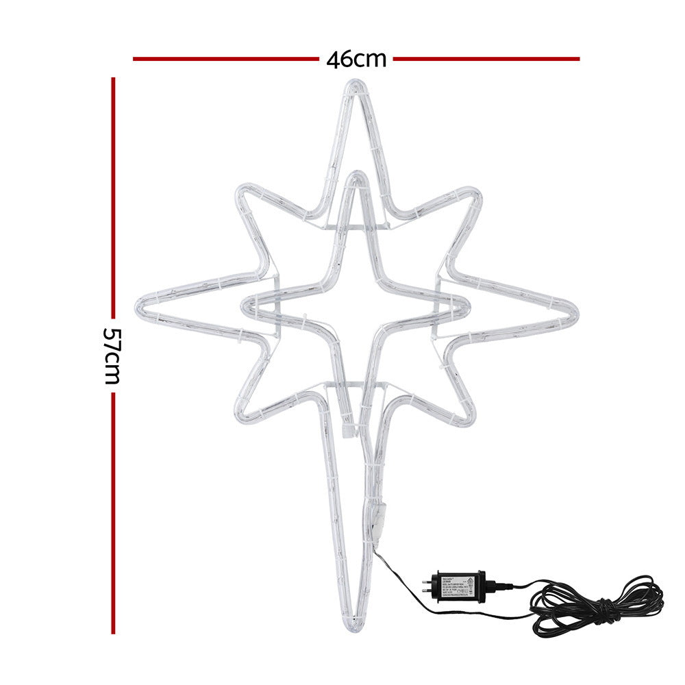 Jingle Jollys Christmas Lights 57cm Bethlehem Star 90 LED Xmas Decorations Motif XMAS-MOT-D-BLH-STAR