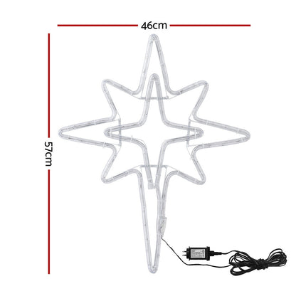 Jingle Jollys Christmas Lights 57cm Bethlehem Star 90 LED Xmas Decorations Motif XMAS-MOT-D-BLH-STAR