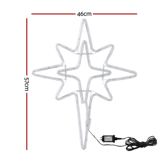 Jingle Jollys Christmas Lights 57cm Bethlehem Star 90 LED Xmas Decorations Motif XMAS-MOT-D-BLH-STAR