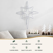 Jingle Jollys Christmas Lights 57cm Bethlehem Star 90 LED Xmas Decorations Motif XMAS-MOT-D-BLH-STAR