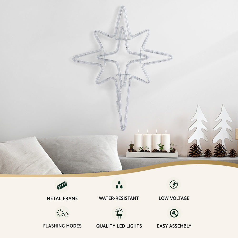 Jingle Jollys Christmas Lights 57cm Bethlehem Star 90 LED Xmas Decorations Motif XMAS-MOT-D-BLH-STAR