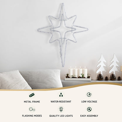Jingle Jollys Christmas Lights 57cm Bethlehem Star 90 LED Xmas Decorations Motif XMAS-MOT-D-BLH-STAR