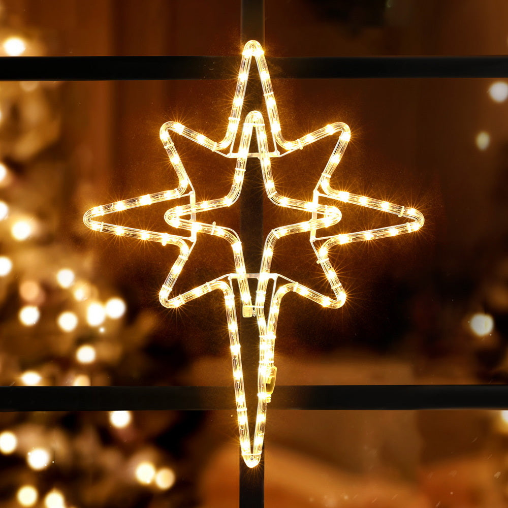 Jingle Jollys Christmas Lights 57cm Bethlehem Star 90 LED Xmas Decorations Motif XMAS-MOT-D-BLH-STAR