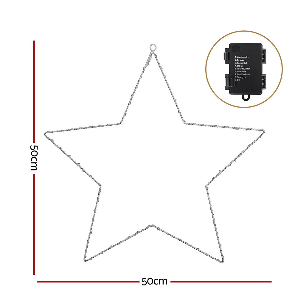 Jingle Jollys Christmas Lights 50cm Star 70 LED Xmas Decorations XMAS-MOT-D-FD-STAR
