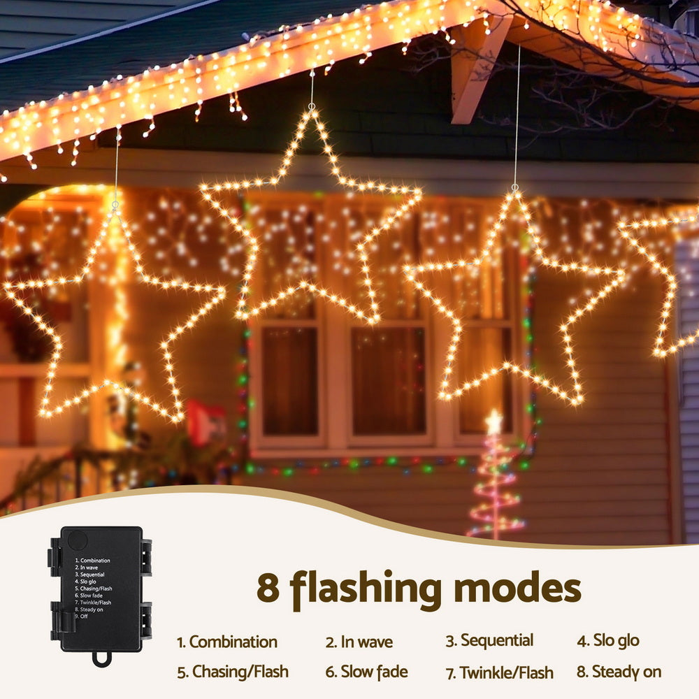 Jingle Jollys Christmas Lights 50cm Star 70 LED Xmas Decorations XMAS-MOT-D-FD-STAR