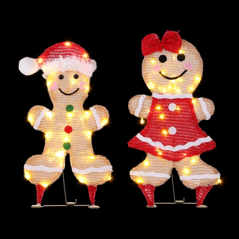 30 LED Christmas Lights Gingerbread Motif Fairy Light Decoration Jingle Jollys XMAS-MOT-D-GINGER-TWO
