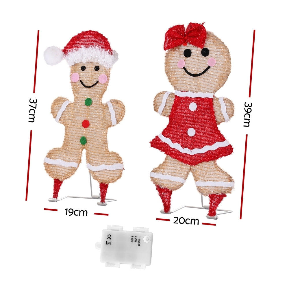 30 LED Christmas Lights Gingerbread Motif Fairy Light Decoration Jingle Jollys XMAS-MOT-D-GINGER-TWO
