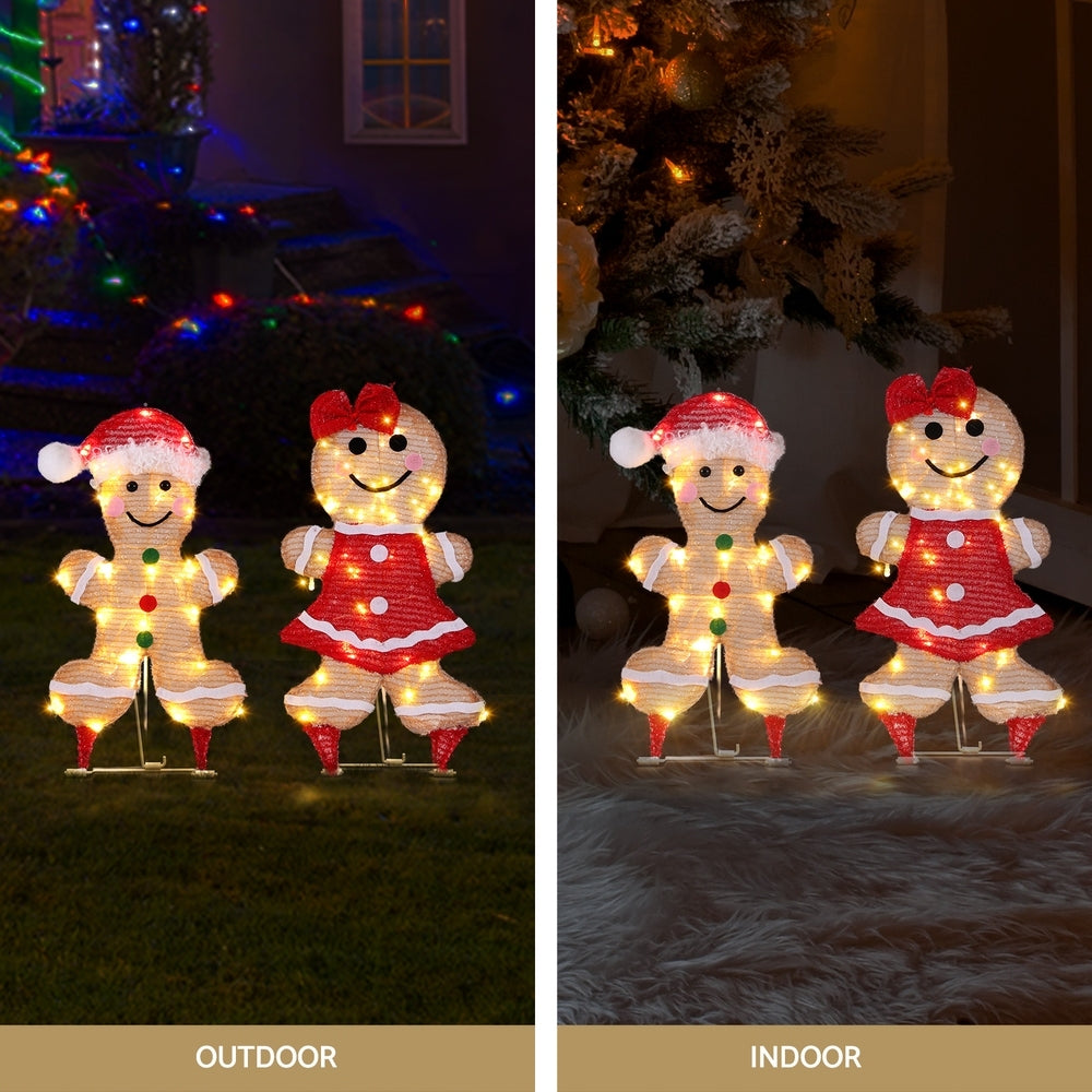 30 LED Christmas Lights Gingerbread Motif Fairy Light Decoration Jingle Jollys XMAS-MOT-D-GINGER-TWO
