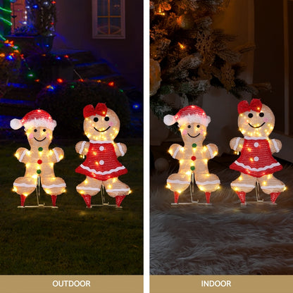30 LED Christmas Lights Gingerbread Motif Fairy Light Decoration Jingle Jollys XMAS-MOT-D-GINGER-TWO