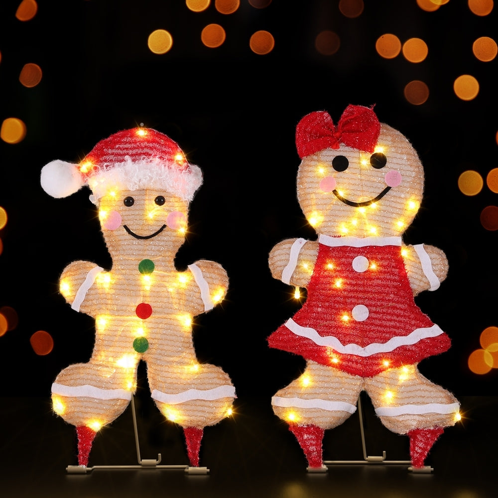 30 LED Christmas Lights Gingerbread Motif Fairy Light Decoration Jingle Jollys XMAS-MOT-D-GINGER-TWO