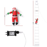 Jingle Jollys 3.5M Christmas Lights 300 LED Ladder Light with Santa Claus Decor XMAS-MOT-D-LADDER-MC