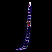 Jingle Jollys 3.5M Christmas Lights 300 LED Ladder Light with Santa Claus Decor XMAS-MOT-D-LADDER-MC