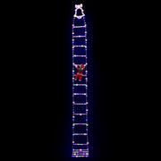 Jingle Jollys 3.5M Christmas Lights 300 LED Ladder Light with Santa Claus Decor XMAS-MOT-D-LADDER-MC