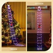 Jingle Jollys 3.5M Christmas Lights 300 LED Ladder Light with Santa Claus Decor XMAS-MOT-D-LADDER-MC