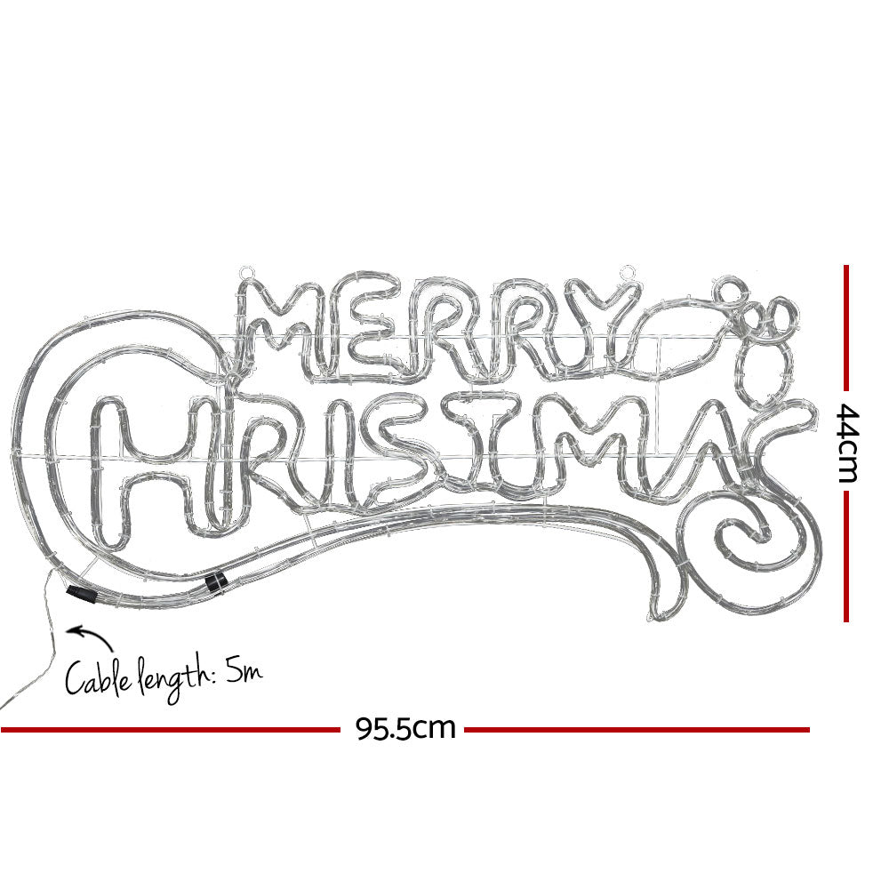 0.96M Christmas Lights Merry Christmas 288 LED Decorations Jingle Jollys XMAS-MOT-D-MERYCHRIS-MC