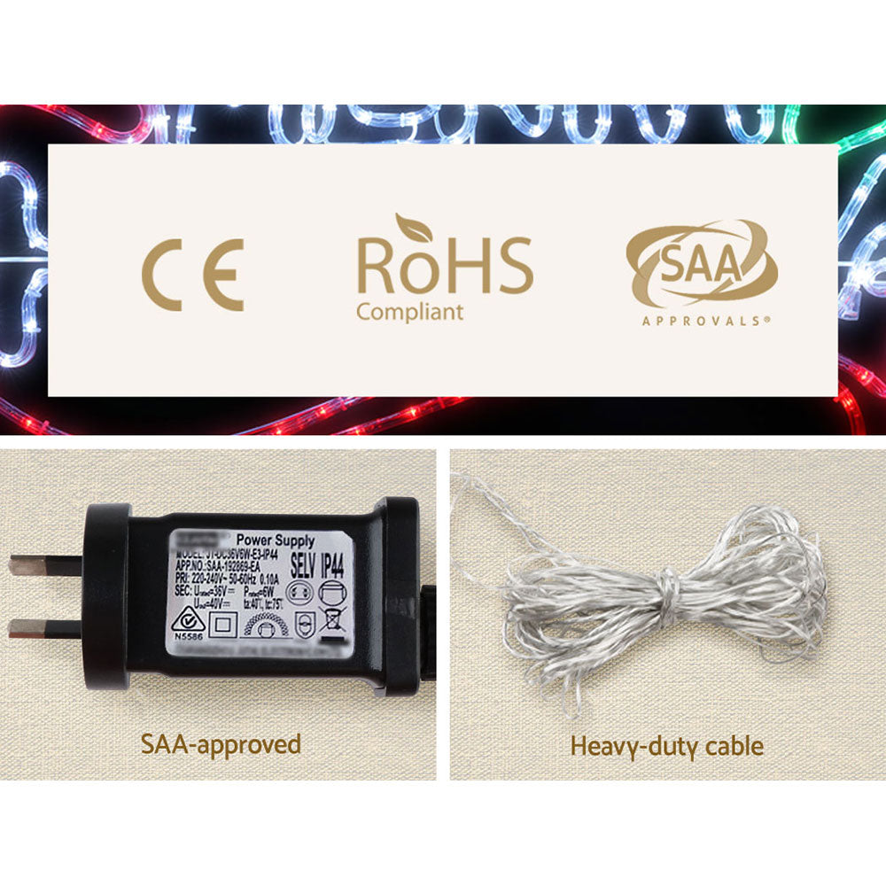 0.96M Christmas Lights Merry Christmas 288 LED Decorations Jingle Jollys XMAS-MOT-D-MERYCHRIS-MC