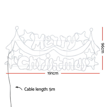 Jingle Jollys Christmas Lights 191cm 612 LEDs Fairy Light Outdoor Decorations XMAS-MOT-D-MERYCHRIS-MC02