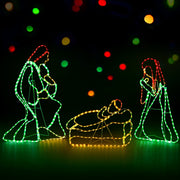 1.12M Christmas Lights Motif 552 LED Rope Light Outdoor Decoration Jingle Jollys XMAS-MOT-D-NATIVITY-MC