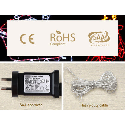 1X Christmas Lights Reindeer Sleigh 806 LED Decorations Jingle Jollys XMAS-MOT-D-SAN-DEER-MC