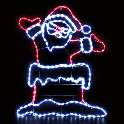 1M Christmas Lights 248 LED Santa Motif Light Decorations Jingle Jollys XMAS-MOT-D-SANTA-RED