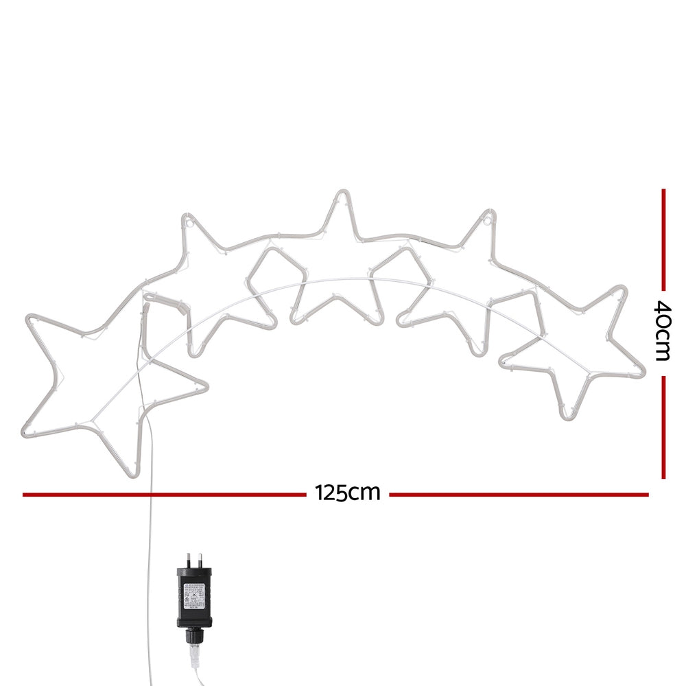 1.25M Christmas Lights Motif 560 LED Rope Light Outdoor Decoration Jingle Jollys XMAS-MOT-D-STAR-MC01