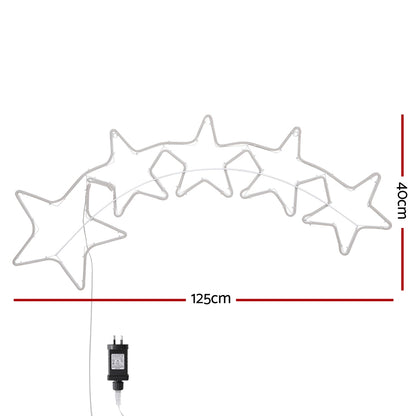 1.25M Christmas Lights Motif 560 LED Rope Light Outdoor Decoration Jingle Jollys XMAS-MOT-D-STAR-MC01