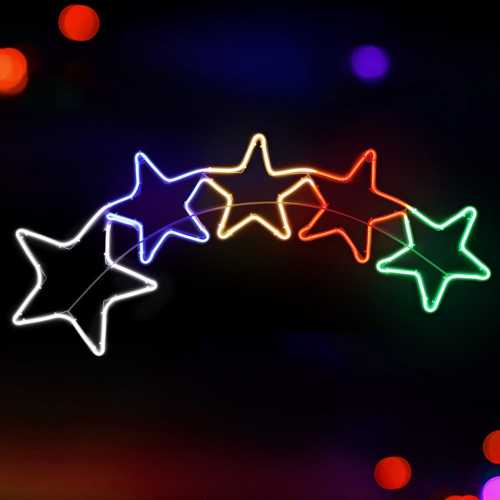 1.25M Christmas Lights Motif 560 LED Rope Light Outdoor Decoration Jingle Jollys XMAS-MOT-D-STAR-MC01