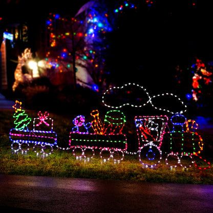 2.1M Christmas Lights 631 LED Train Motif Light Decorations Jingle Jollys XMAS-MOT-D-TRAIN-MC