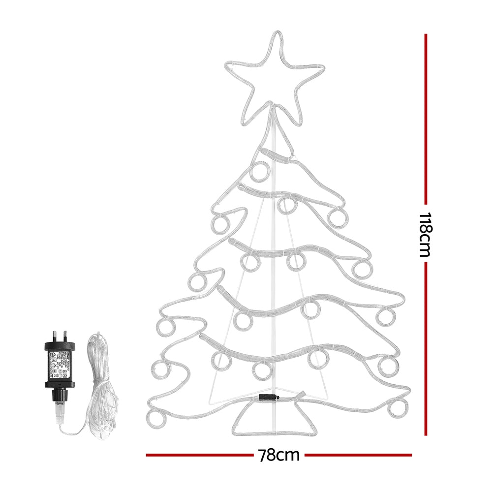 1.18M Christmas Lights Motif 288 LED Rope Light Outdoor Decoration Jingle Jollys XMAS-MOT-D-TREE-MC