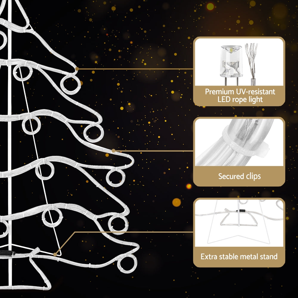 1.18M Christmas Lights Motif 288 LED Rope Light Outdoor Decoration Jingle Jollys XMAS-MOT-D-TREE-MC