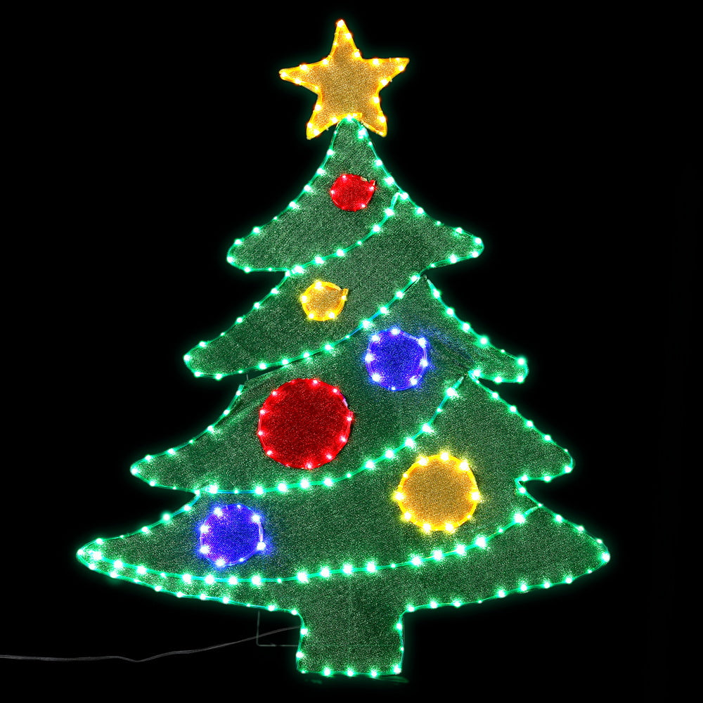 Jingle Jollys Christmas Lights 150cm Motif 220 LED Rope Light Outdoor Decoration XMAS-MOT-D-TREE-MC01