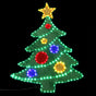Jingle Jollys Christmas Lights 150cm Motif 220 LED Rope Light Outdoor Decoration XMAS-MOT-D-TREE-MC01
