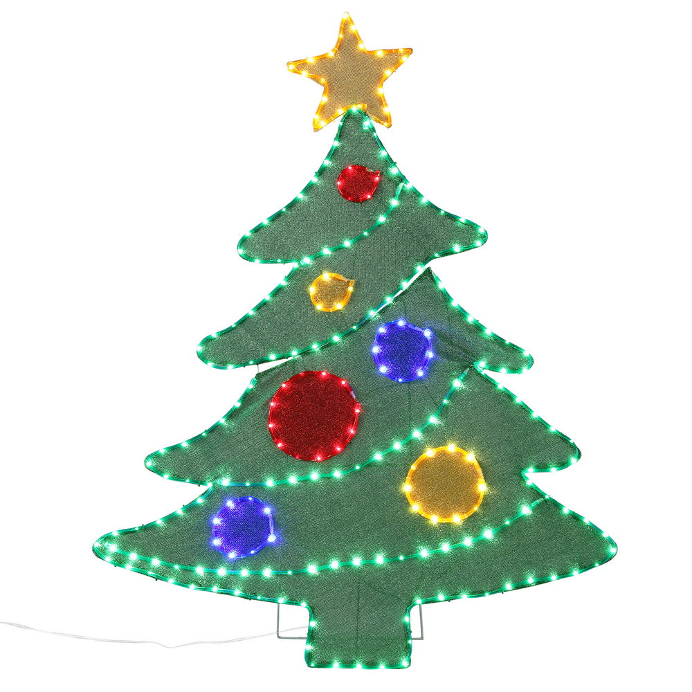 Jingle Jollys Christmas Lights 150cm Motif 220 LED Rope Light Outdoor Decoration XMAS-MOT-D-TREE-MC01