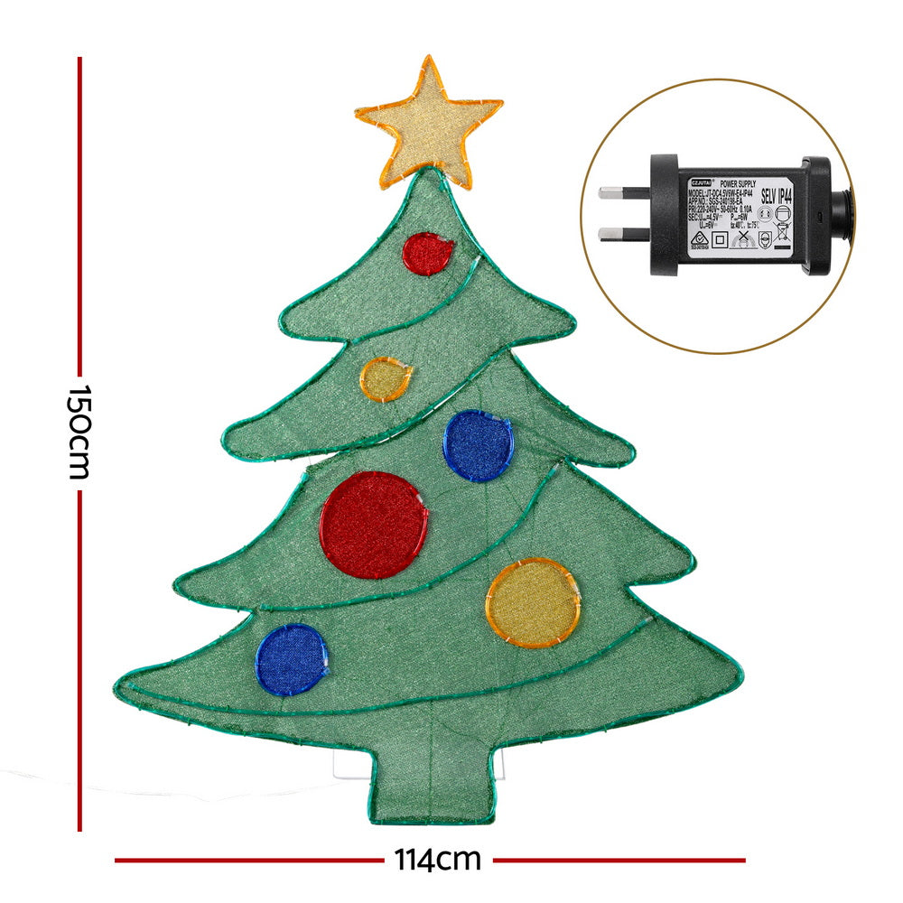 Jingle Jollys Christmas Lights 150cm Motif 220 LED Rope Light Outdoor Decoration XMAS-MOT-D-TREE-MC01