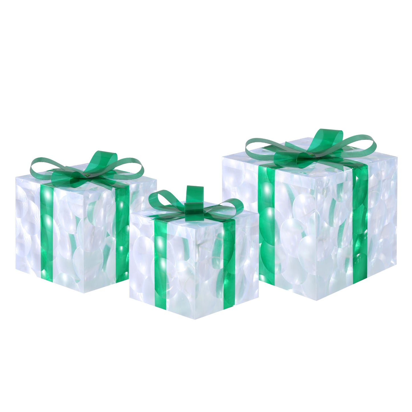 3 PCS Christmas Lights 70 LED Fairy Light Gift Box Jingle Jollys XMAS-MOT-GIFTBOX-GR