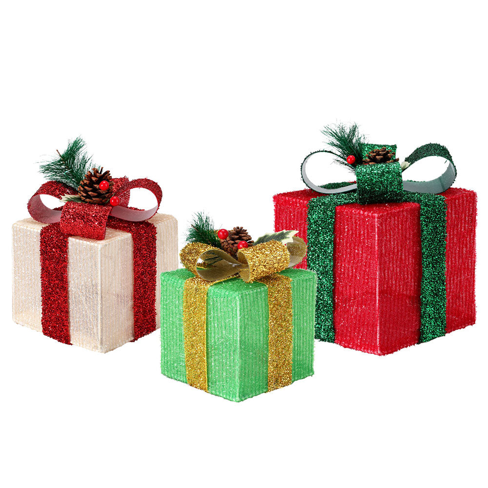 3 PCS Christmas Lights 60 LED Fairy Light Gift Box Jingle Jollys XMAS-MOT-GIFTBOX-MC