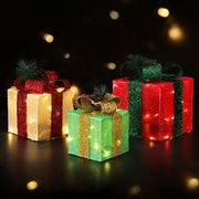 3 PCS Christmas Lights 60 LED Fairy Light Gift Box Jingle Jollys XMAS-MOT-GIFTBOX-MC