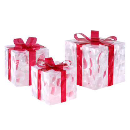 3 PCS Christmas Lights 70 LED Fairy Light Gift Box Jingle Jollys XMAS-MOT-GIFTBOX-RD