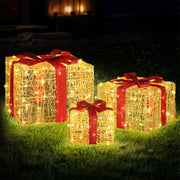 3 PCS Christmas Lights 240 LED Fairy Light Gift Box Decorations Jingle Jollys XMAS-MOT-GIFTBOX-WARM-L