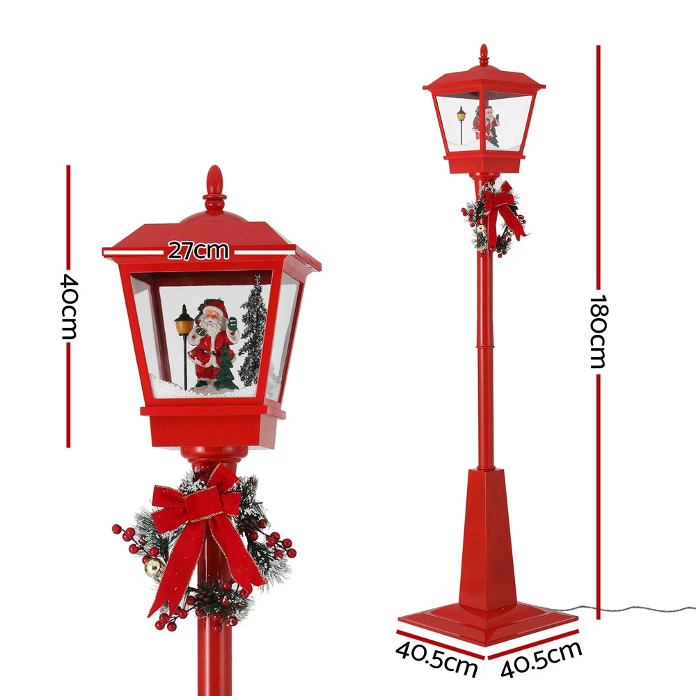 1.8M Christmas Lights Post Lamp LED Outdoor Decorations Jingle Jollys XMAS-MOT-LAMP-6FT-RED